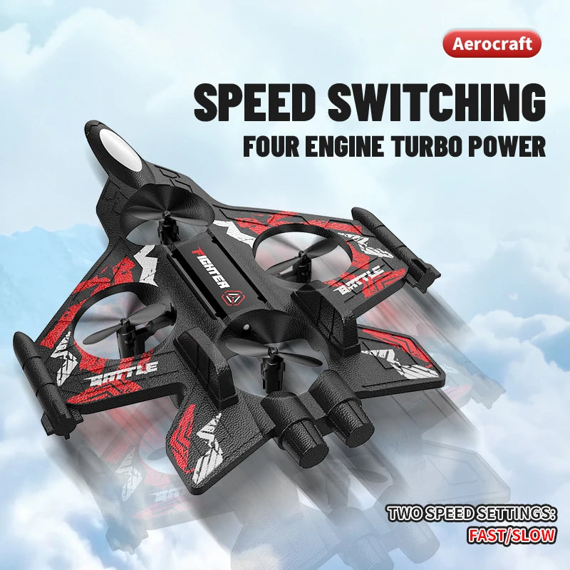 RC Airplane 2.4G EPP Foam Remote Control Plane Drone Kid-Friendly Hobby Fighter Jet Glider Toy for Boys Girls Birthday Gift