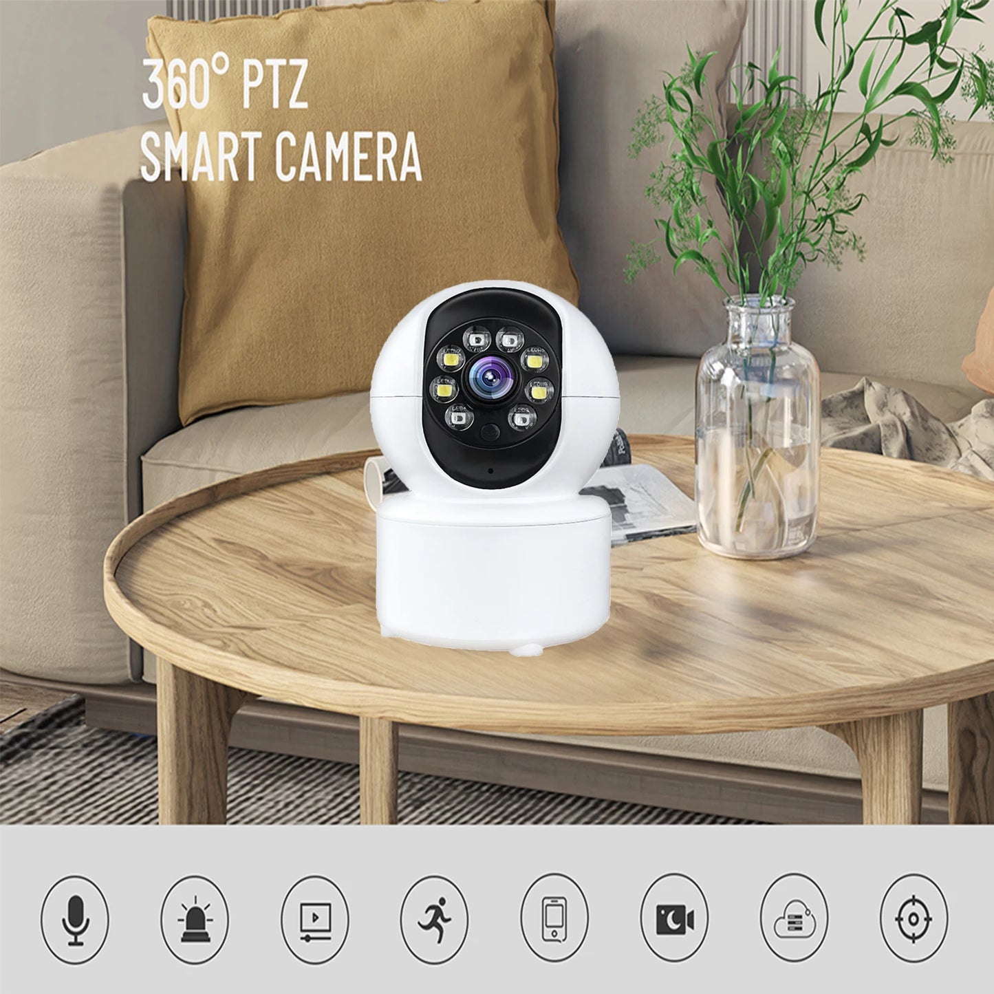 1080P HD Home Security Cameras ICSee Security Protection Indoor Wireless WIFI MINI Camera 2.4G Wi-Fi Two-Way Talk