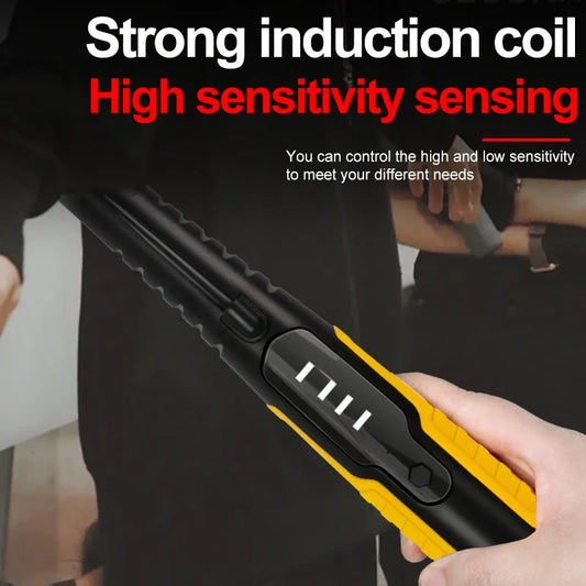 IP68 Waterproof Metal Detector | Sound + Vibration Dual Alarm | High Sensitivity Adjustable | Portable Security Wand (0-60mm)