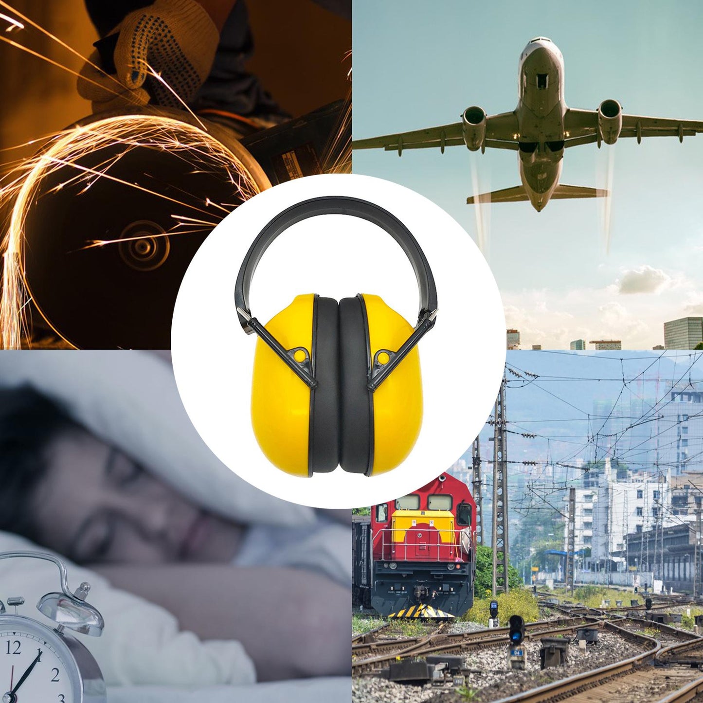 Ear Muffs Hearing Protection Noise Reduction Headband Ear Defenders for Airports Sports Events Loud Wedding