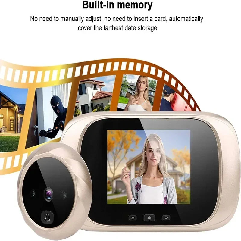 Digital LCD 2.8inch Video Doorbell Peephole Viewer Door Eye Monitoring Camera 90 Degree Doorbell Motion Detection Eye
