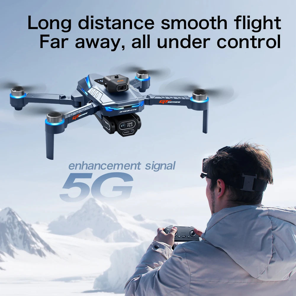 2025 New GT8 Drone GPS 8K Professional HD 360° Dual Cameras 5G WIFI Brushless Motors Obstacle Avoidance Foldable Quadcopter Toys