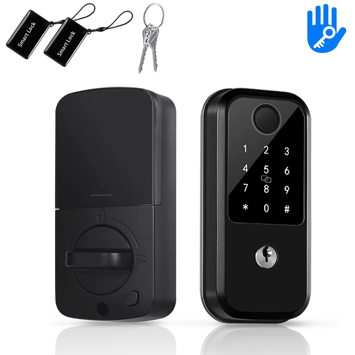 TTLOCK Smart Lock, Fingerprint Door Lock, 7-in-1 Keyless Entry Door Lock with App Control,  Smart Smart Deadbolt for home house