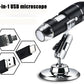 1600X 1000X USB Microscope Handheld Portable Digital Microscope USB Interface Electron Microscopes with 8 LEDs with Bracket