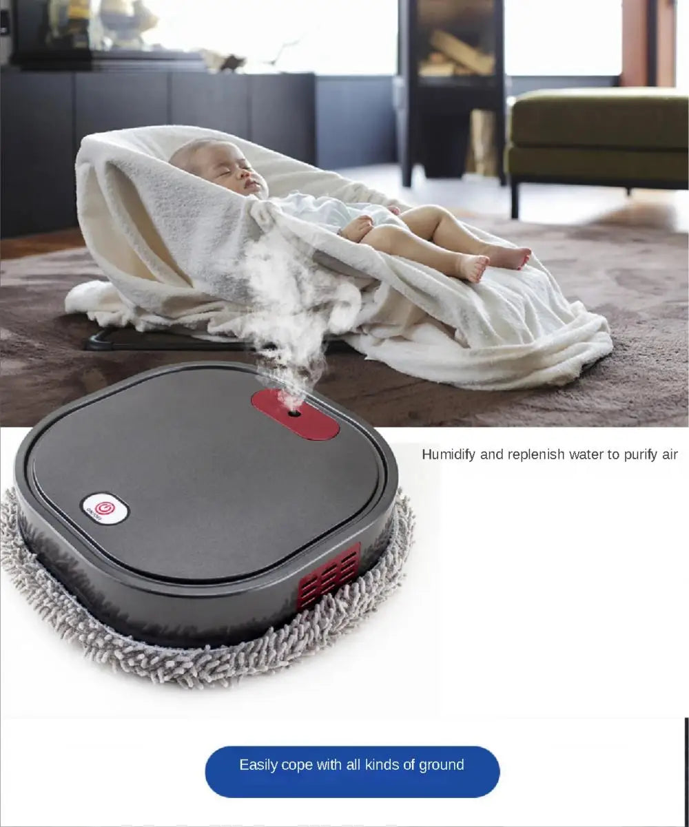 Intelligent Robot 3 in1 Dry Wet Sweep Mop Robot Vacuum Cleaner Rechargeable Smart Mopping Robot Spray Cleaner Home Mopping Robot