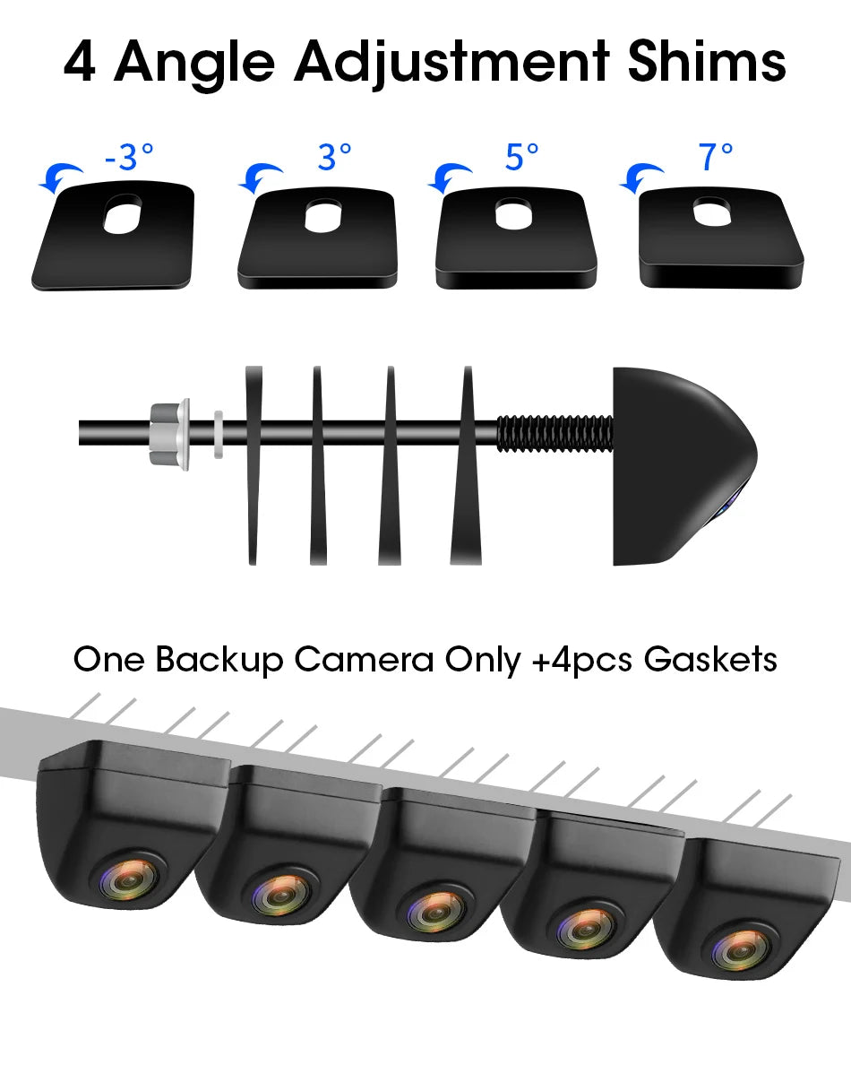 Srnubi AHD 1080P CVBS Night Vision IP68 Waterproof 170 Degree Fish Eye Lens Backup Rear View Camera For Vehicle Monitor Android