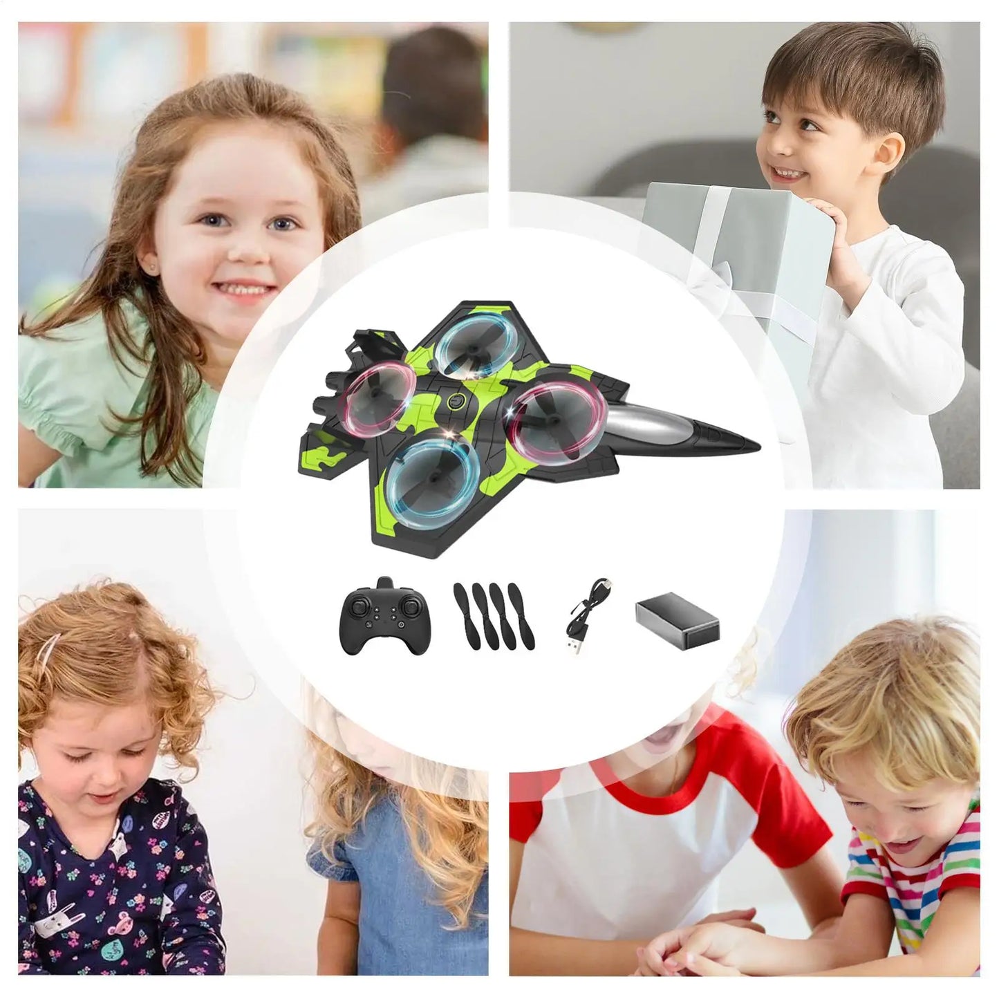 RC Plane Remote Control Airplane For Adults 2.4Ghz Stunt Roll Fighter Outdoor Games Flying Toys For Adults Girls Boys Beginners