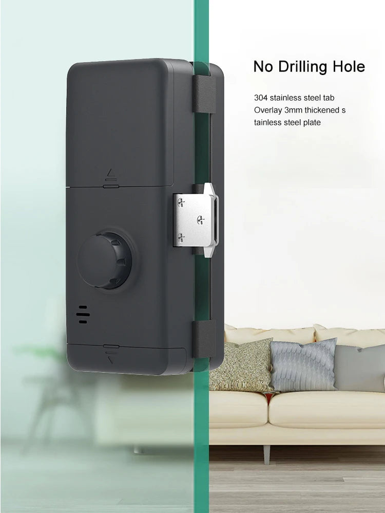 TYSH Fingerprint Smart Door Lock Digital Electronic Lock Glass Door Lock Front Door Wifi Smart Lock Door Tuya Smart Home