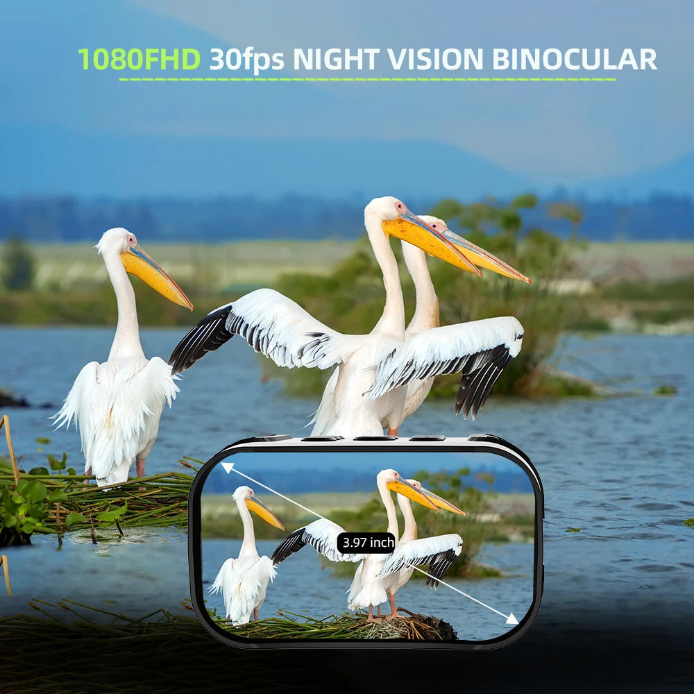 2025 New Video Recorder 1080P Night Vision Binoculars 8X Digital Zoom 800m Range Infrared WiFi Telescope for Hunting Camping