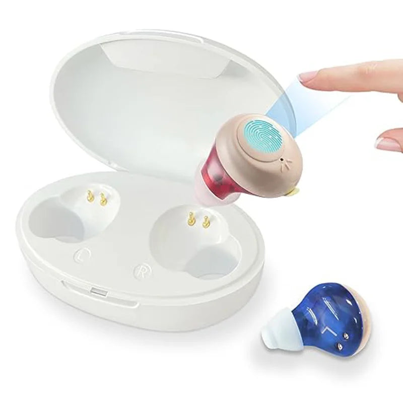 Magnetic Noise Cancellation Audiphone Invisible Wireless Loudspeaker Sound Amplifier Touch Control Earbuds For Hard of Listening