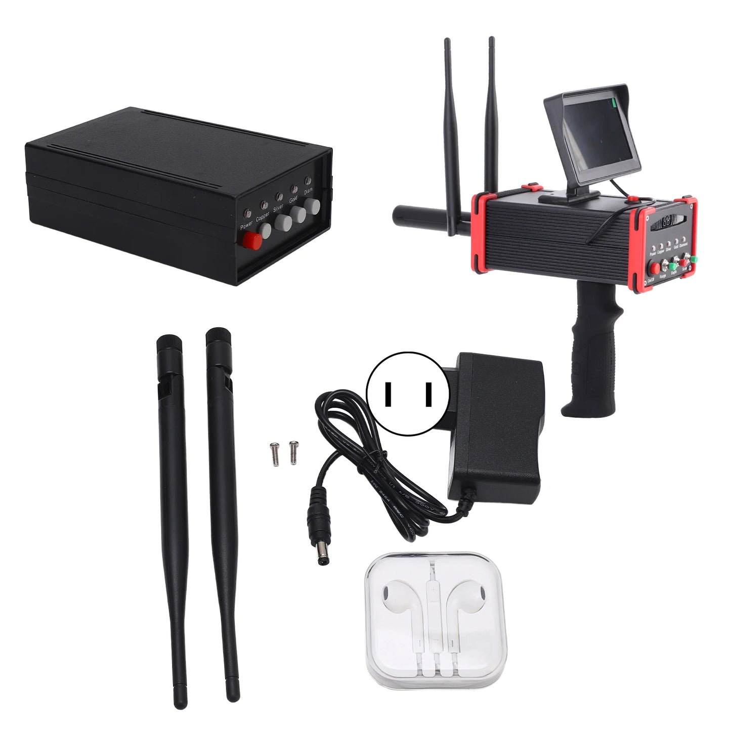 Metal Detector Underground Metal Scanner High Definition Screen Treasure Finder for Gold Silver Copper Copper Scanner