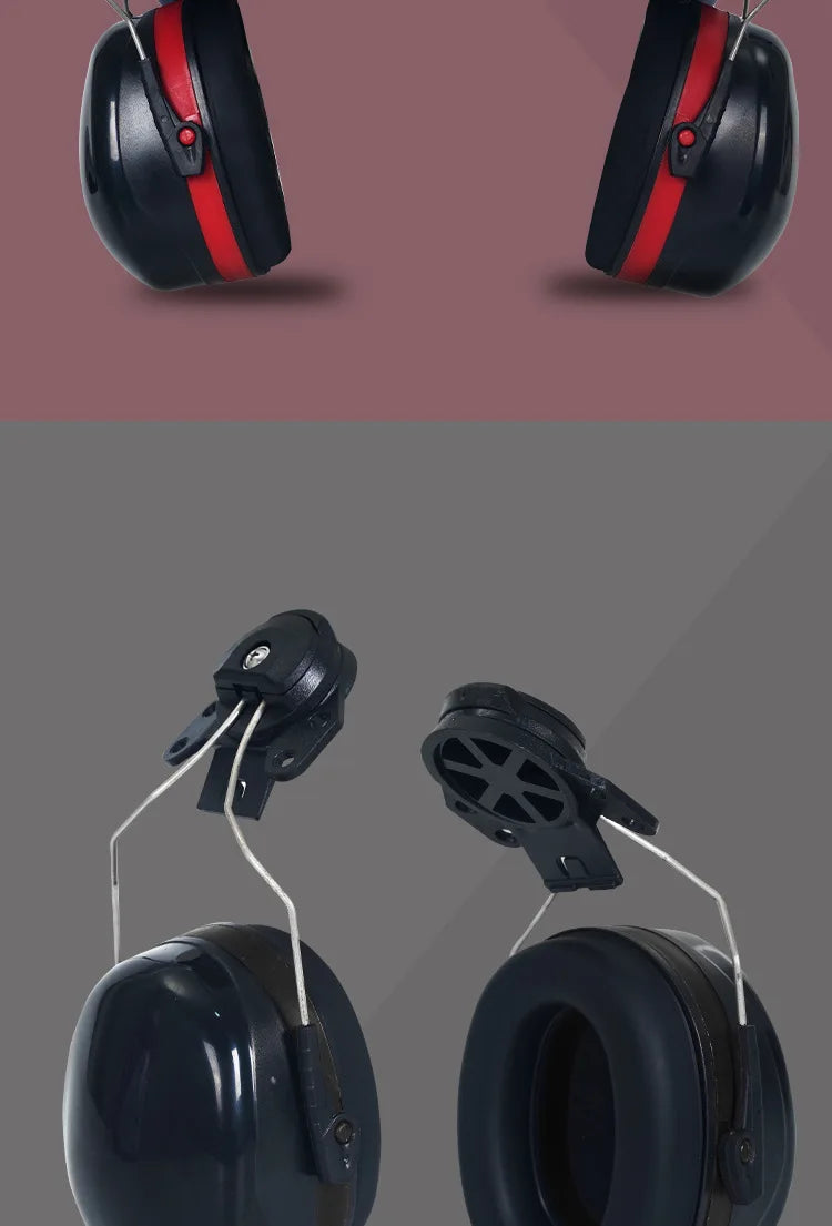 New Anti-noise On-Helmet Earmuffs Ear Protector For Safety Helmet Cap Use Factory Construction Work Safety Hearing Protection
