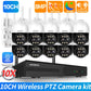 4K 8MP WiFi Security Camera System Kit Wireless CCTV System 10CH NVR Outdoor PTZ Two-Way Audio Video Surveillance Cameras P2P