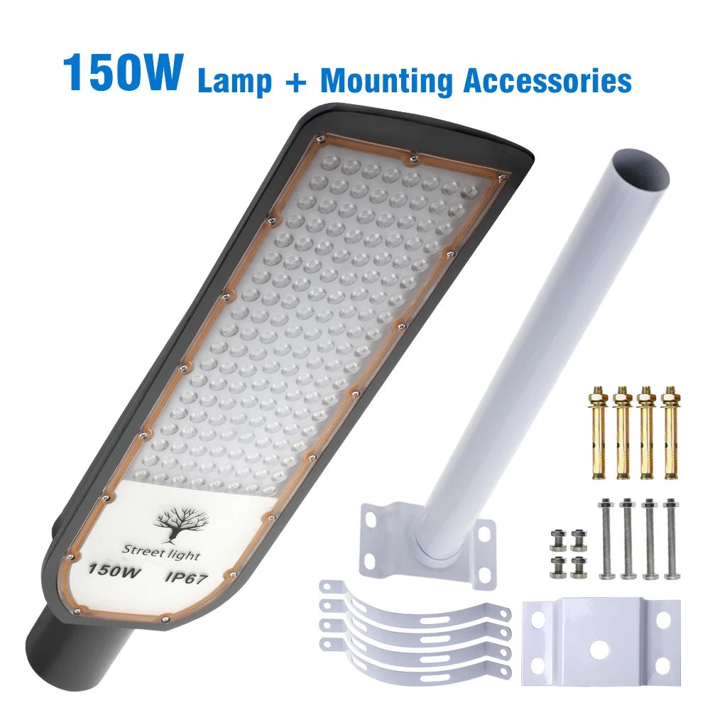 Floodlight IP67 Waterproof LED Street Lights 100W 150W 200W Super Bright Lamp Outdoor Wall Light Security Lighting for Garden