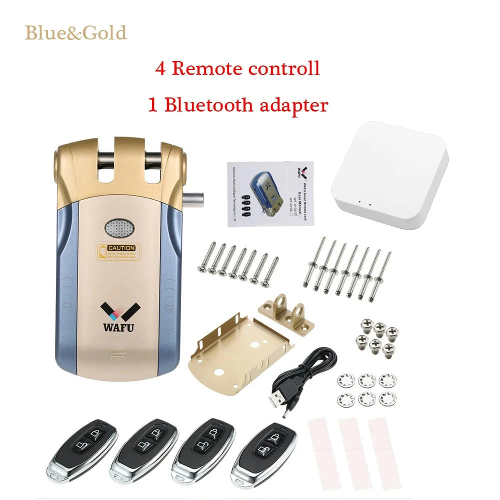 Wafu 010 Smart Door Lock Wireless Smart Lock Remote Control Bluetooth Intelligent Invisible Deadbolt Lock App/Touch Unlock/Lock