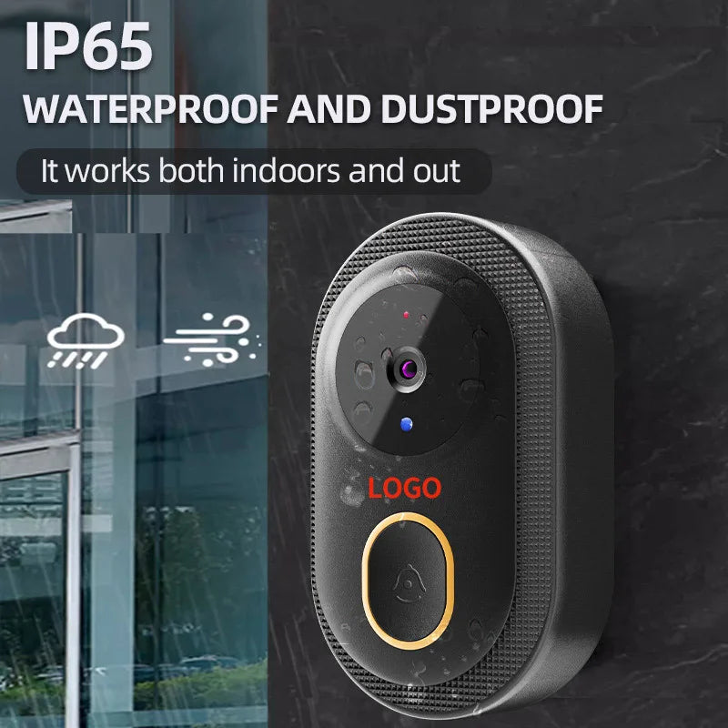 Smart Doorbell Ring Door Camera Infrared Night Viewing WiFi Wireless Video Bell Camera Rechargeable Video Intercom Doorbell