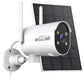 2K Security Camera Outdoor Solar WiFi Security Camera Outside IP66 Waterproof,Pan Rotating 225°Home Security Camera