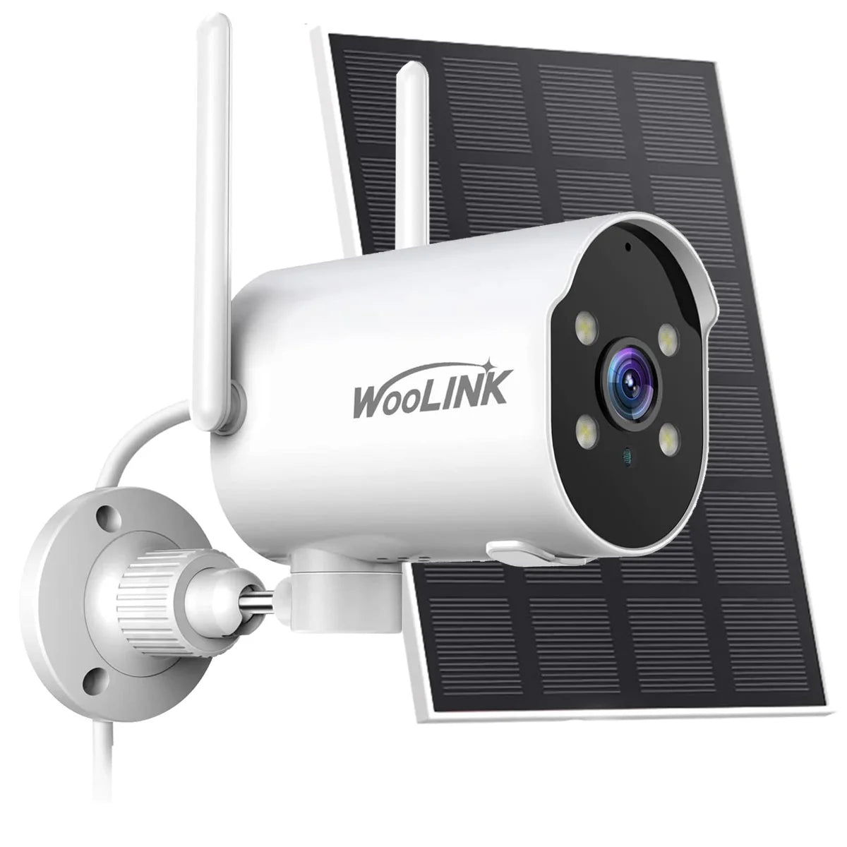 2K Security Camera Outdoor Solar WiFi Security Camera Outside IP66 Waterproof,Pan Rotating 225°Home Security Camera