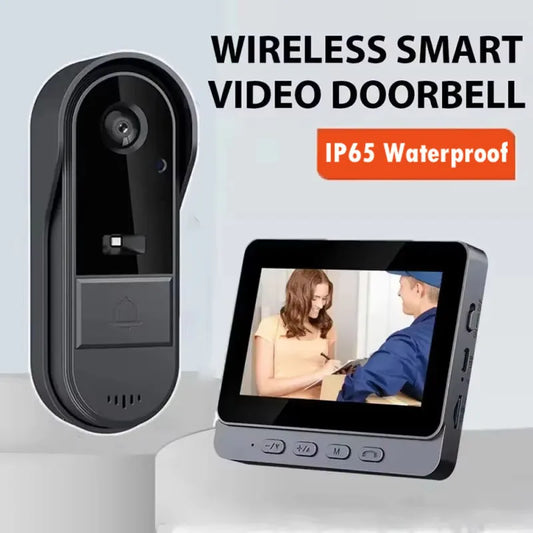 Wireless intercom Doorbell HD Night Vision 4.3in lPs screen Waterproof Visual Doorbell camera smart Home security Video By Bell