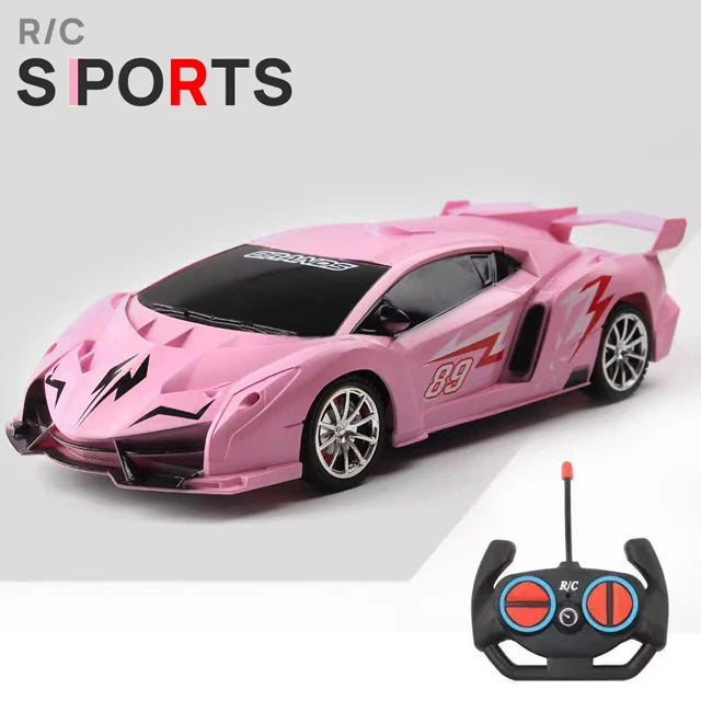 1/18 RC Car LED Light 2.4G Radio Remote Control Sports Cars For Children Racing High Speed Drive Vehicle Drift Boys Girls Toys