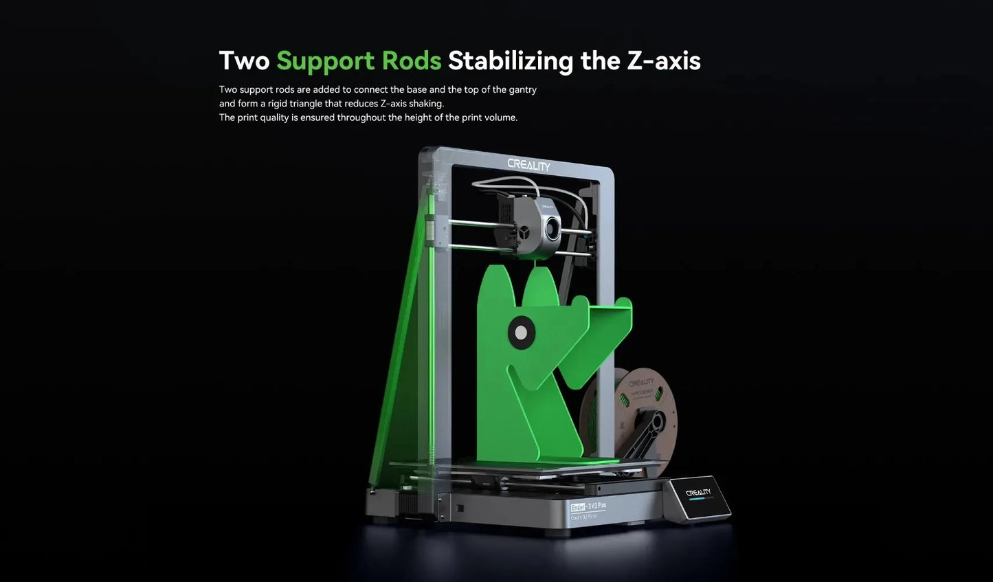 Creality Ender-3 V3 Plus 3D Printer 300x300x330mm Print Size 600mm/s Direct Extruder Stable Y-axis Dual Motors&Support Rods