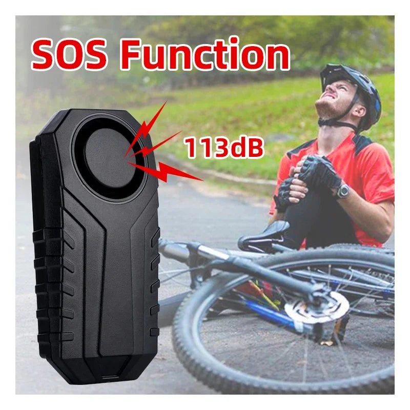 Anti-theft Alarm for Motorbike/Bicycle 113db High Volume Vibration Wireless Remote Control Electric Bell Sound Find A Vehicle
