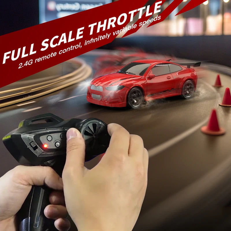 1/64 2.4G High speed Drift Rc Car 4WD Remote Control Car Four Wheel Drive Radio Controlled Mini GTR Racing Model Boy Toy Gift