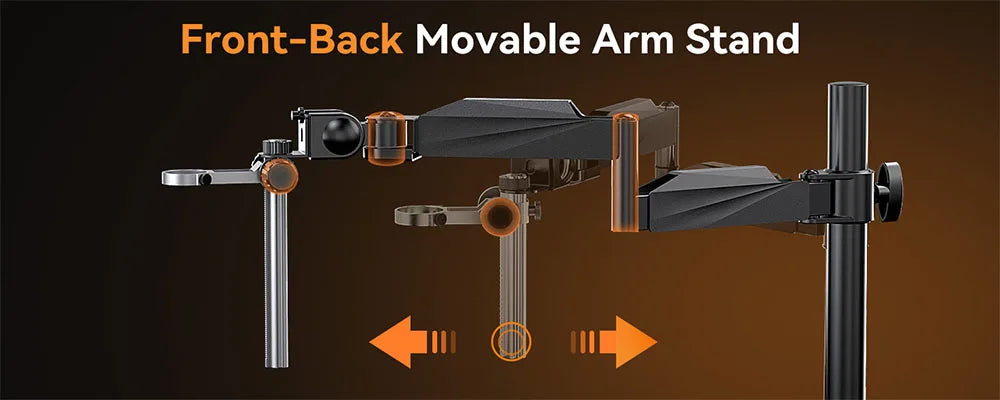 Elikliv EM4K-AF Flex 10.1'' Autofocus Digital Microscope 4K Soldering Microscopio for Electronics 2000X HDMI Microscope with Arm