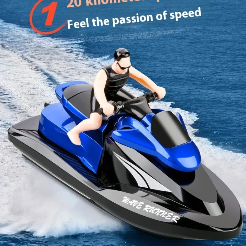 2.4G Remote Control Boat Motorboat Toy - Double Motor High Speed 20KM/H  Perfect for Kids' Water Play Interactive Fun