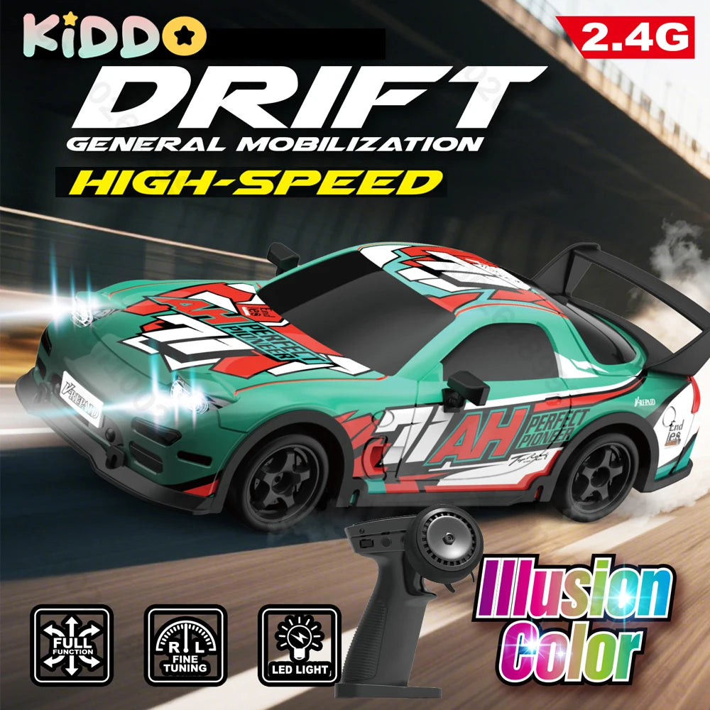Rc Cars Drift Racing 1:18 High Speed Radio Control Car Remote Control Car 2.4G Wireless Colorful Light Portable Toys for Boys