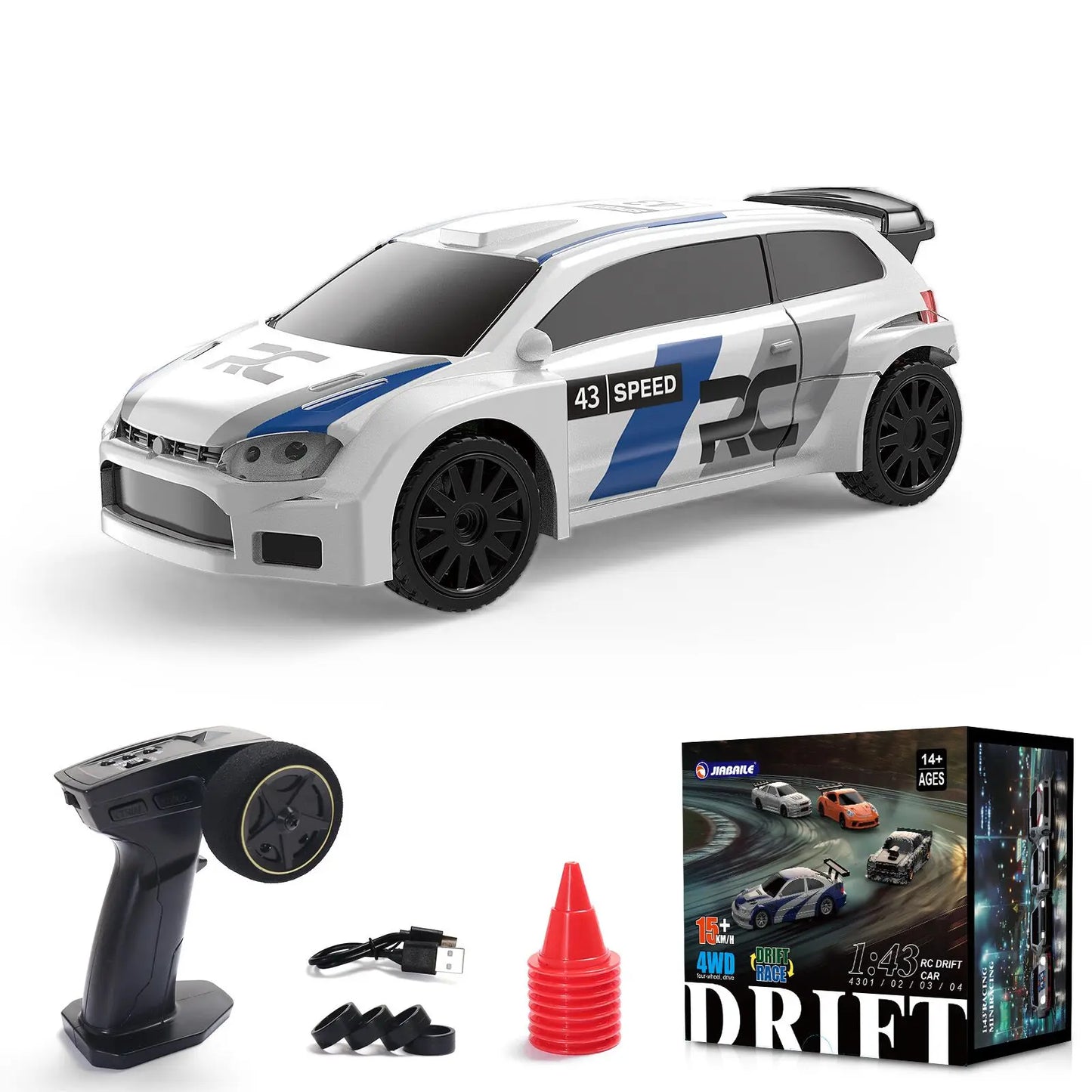 RC Car 1/43 RTR 4WD Four-wheel Drive Radio Control High Speed Model 2.4G Racing Drifting Cars Toy Model Birthday Gifts