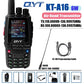 QYT KT-A16 Walkie Talkie 6W Air Band Transmitter VHF Transceiver 2000mAh NOAA Superheterodyne Circuit Aviation Portable Radios