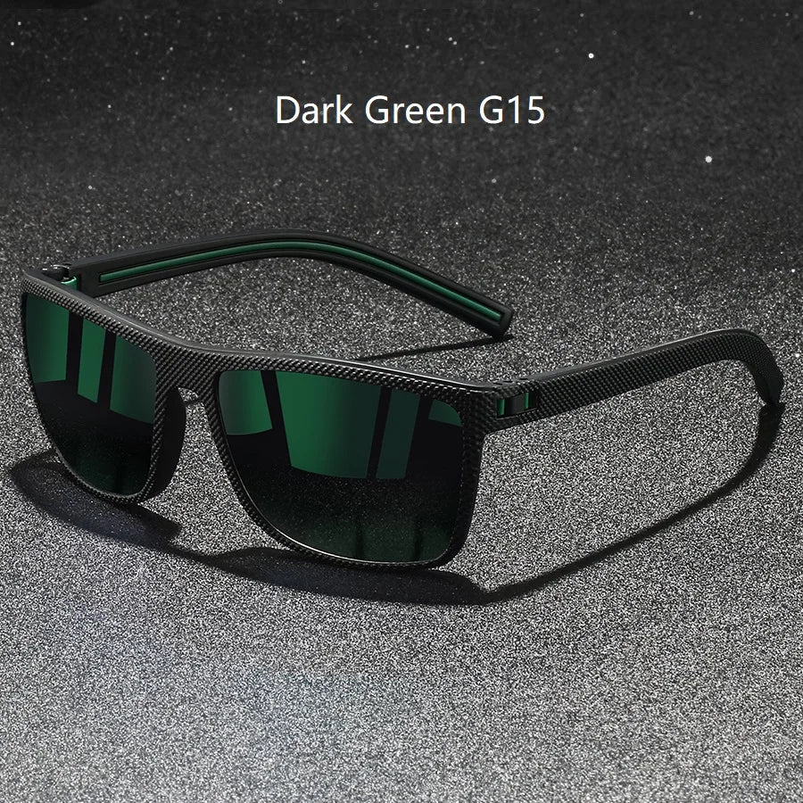 Fashion Vintage Check Pattern Polarized Sunglasses Men Women Classic Driving Fishing Square Sun Glasses Man Retro Eyewear UV400