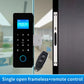 IP65 Bluetooth Smart Glass Door Lock with HAHALock App - Fingerprint/RFID/IC Card Access, Dual Hook Lock & Attendance Tracking