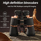 Bronze-colored high-definition 10x 10X50 binoculars, FCM broadband coated, 50MM large objective lens, 25MM large eyepiece
