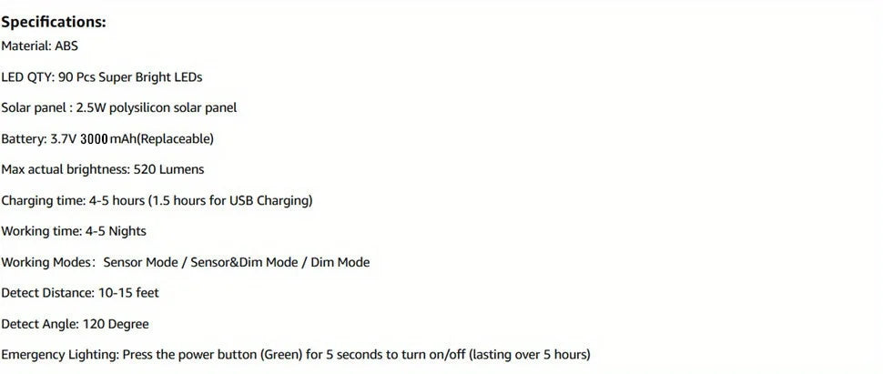 Solar Security Lights Solar Flood Lights Outdoor Waterproof with Motion Sensor 4 Modes 90 LEDs Wall Lights for Porch Yard Garden