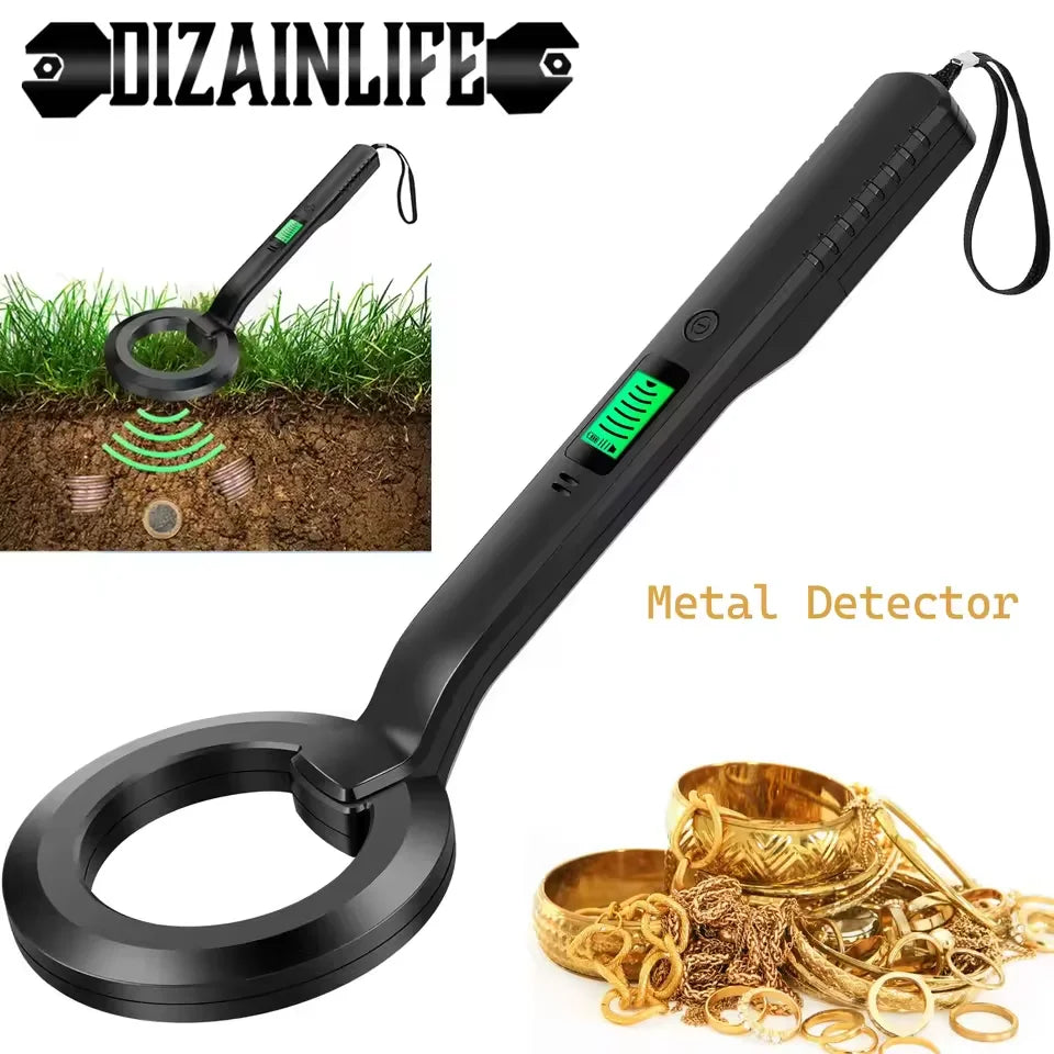 Metal Detector IP66 Waterproof Gold Silver Detector Underground Underwater Treasure Search Finder Handheld Coil Metal Scanner