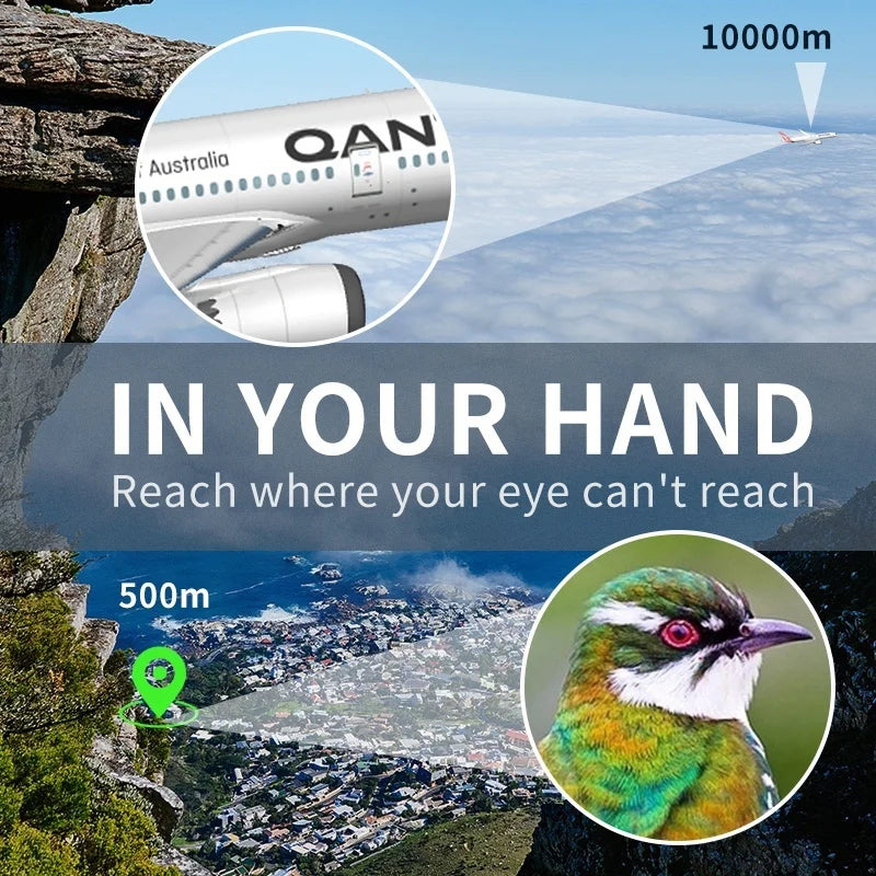 Binoculars 80X80 Long Range 15000m HD High Power Telescope Optical Glass Lens Low Light Waterproof For Hunting Camping Sports