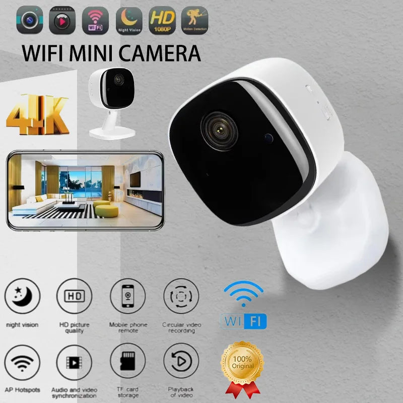 4K Security Camera Wireless Full Color Night Vision WiFi Monitor Waterproof Motion Detect Surveillance With 2 Way Audio New