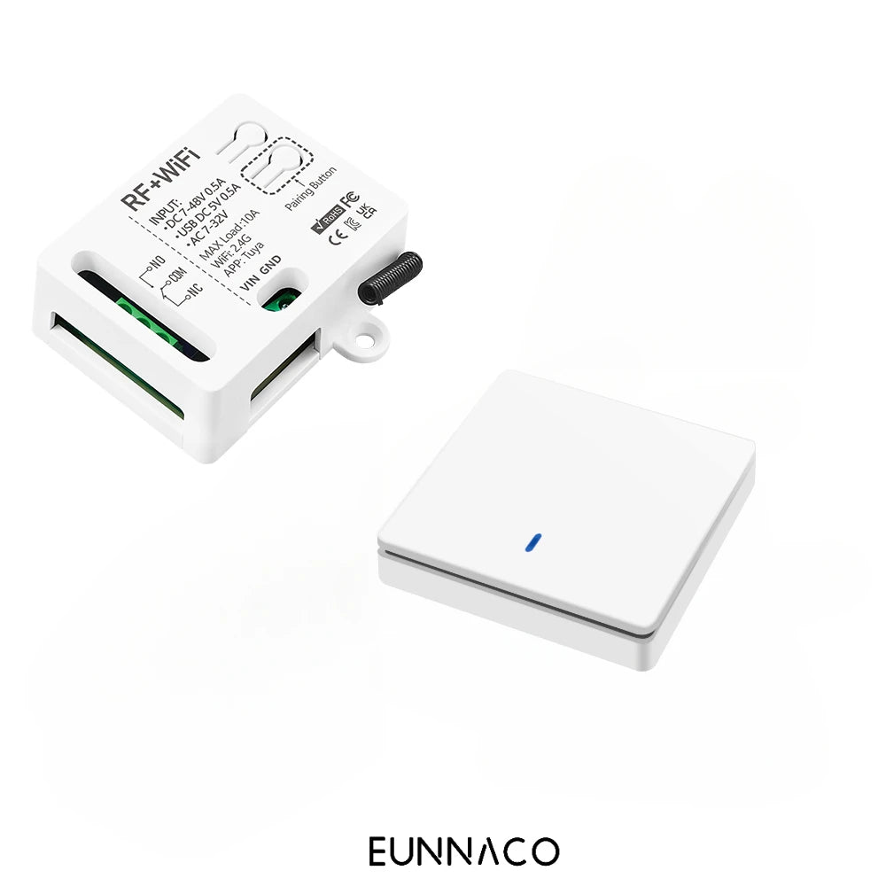 Smart home WiFi RF Wireless Remote Control light Switch Dry Contact Relay DC 12V 24V for universal garage door Electronic lock