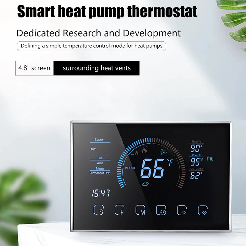 WiFi Smart Thermostat Temperature Controller Programmable Touch Control Mobile APP Voice Control Compatible with Alexa Home