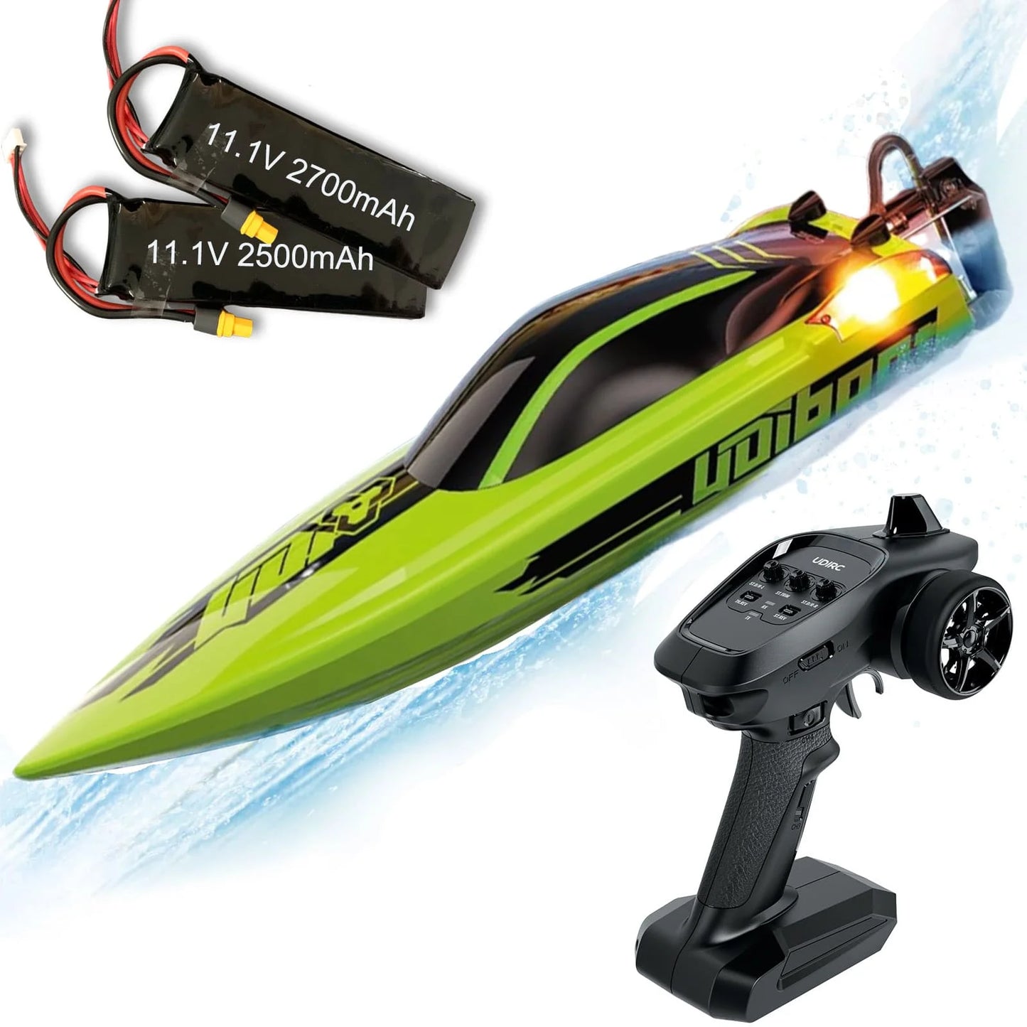 22.8Inches UDI R/C UDI018 Large RC Speed Boat 2.4G 4WD  40-45km/h Remote Control Brushless Watercraft for Hobby Adult