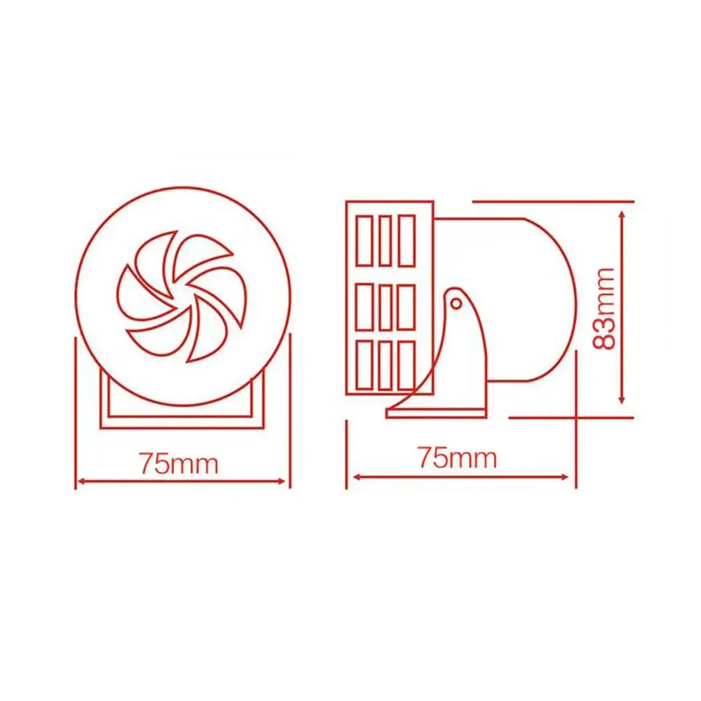 Red Air Raid Siren Horn Alarm 110dB Driven Air Raid Siren Horn Alarm Loud Air Horn for Car Boat Truck Motorcycle Speaker 12 Volt