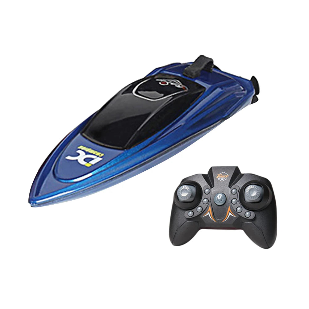 Mini RC Boat 5km/h Radio Remote Controlled High Speed Ship with LED Light Palm Boat Summer Water Toy Pool Toys Models Gifts
