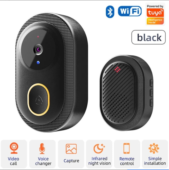 Smart Doorbell Ring Door Camera Infrared Night Viewing WiFi Wireless Video Bell Camera Rechargeable Video Intercom Doorbell