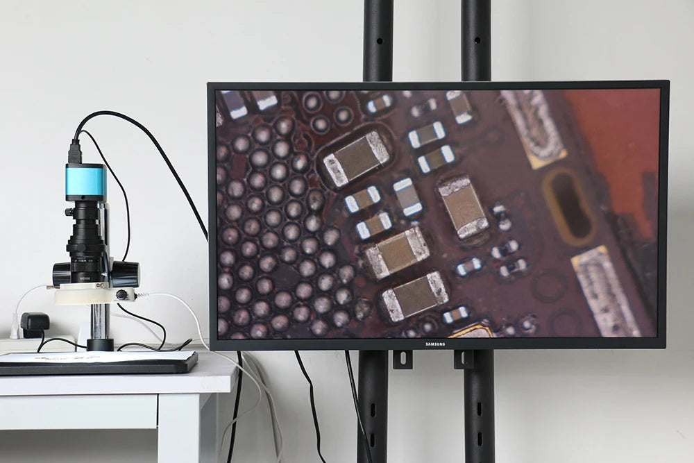 48MP 2K 4K HDMI USB Electronic Industrial Video Microscope C mount Camera For PCB Soldering Jewelry Trinocular Stereo Microscope