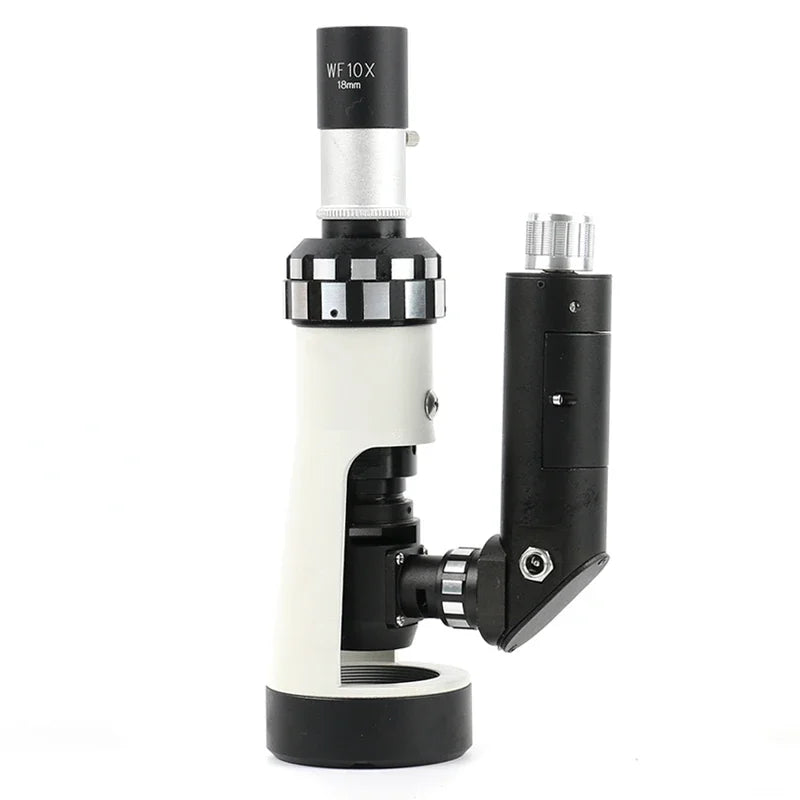 500X Handheld Metallurgic Microscope Portable Monocular Mini Microscope 10X 40X Plan Objective for Lab Metal Materials Testing