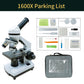 40X-2500X Microscopes for Kids Students Adults Powerful Biological Educational Microscopes with Slides Set Phone Adapter