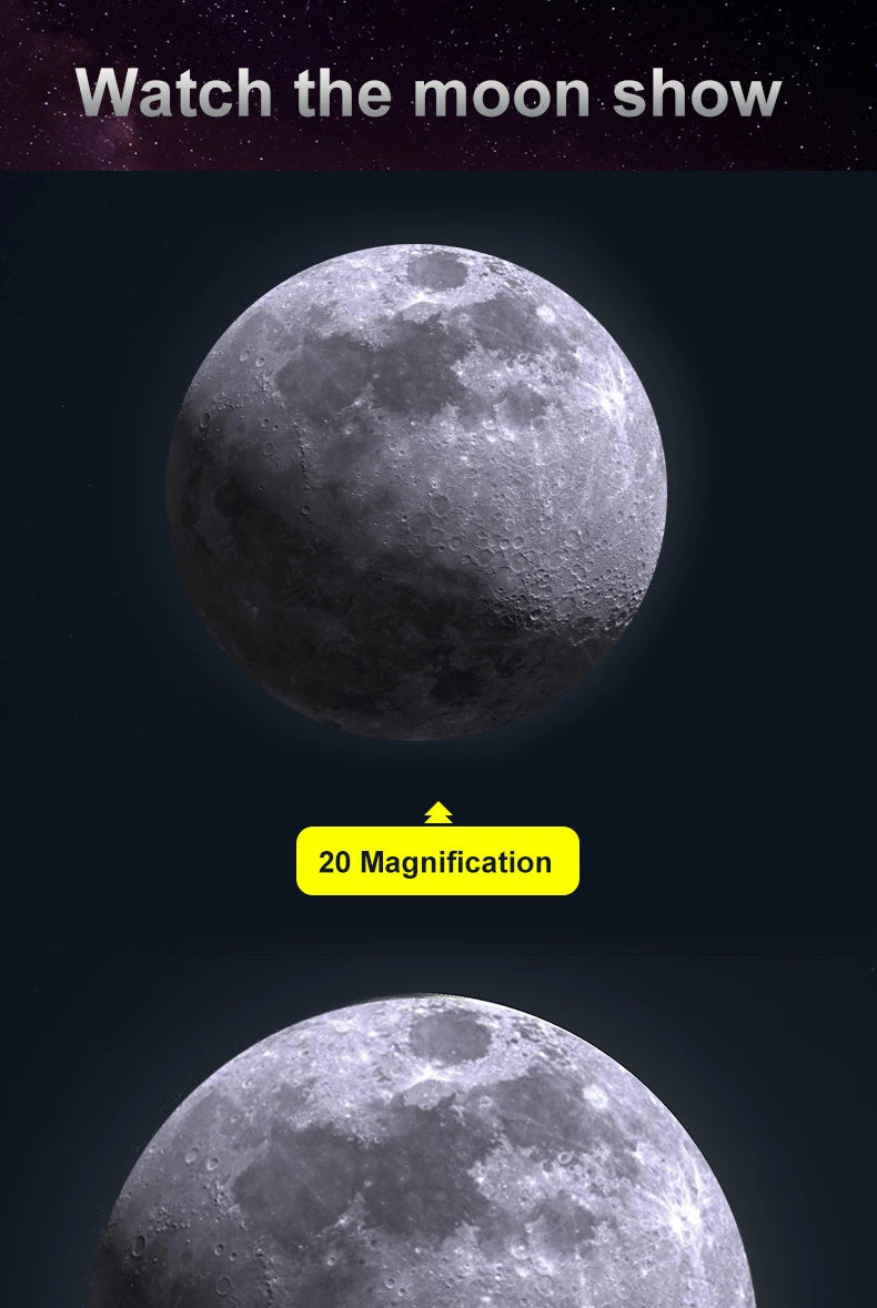 BORWOLF Large Objective lens 20-60X70 Binoculars FMC Optical High Power Hunting Birdwatching Telescope Fo rMoon Watching