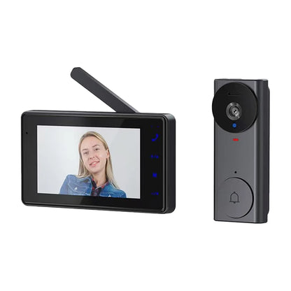 Intelligent Video Doorbell | 480P Display | Dual Audio | No WiFi Needed | Easy Button Control | Rechargeable Lithium Battery | I